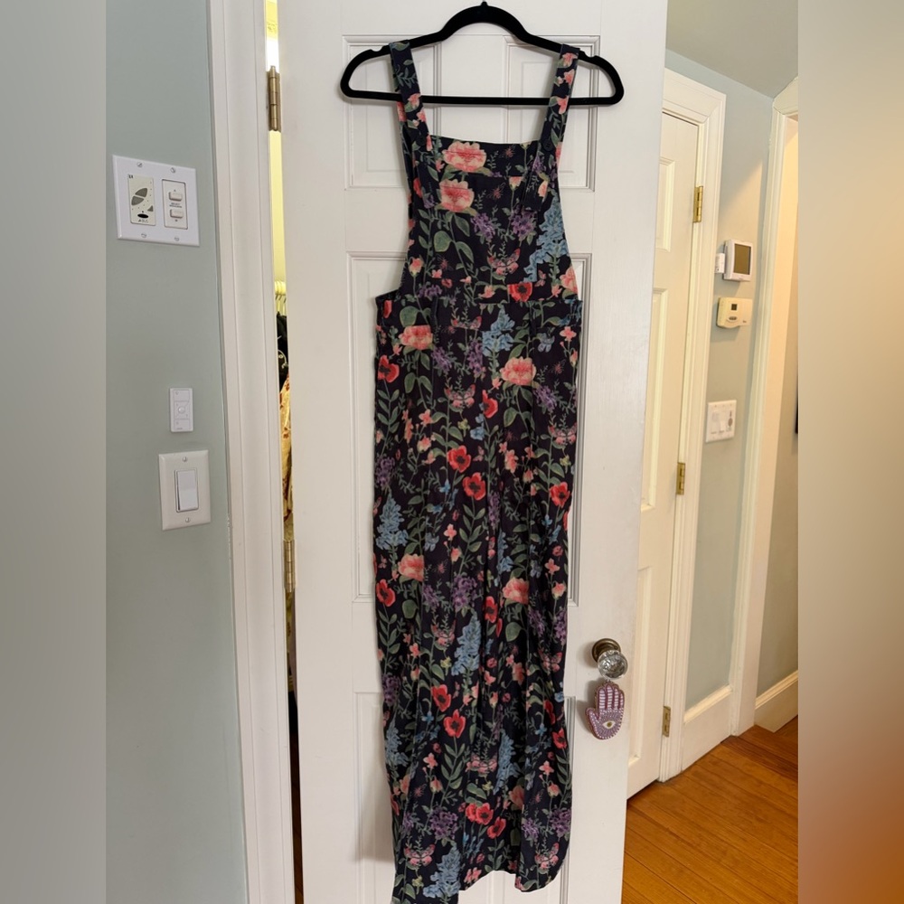 Cider Vibrant Floral Overalls